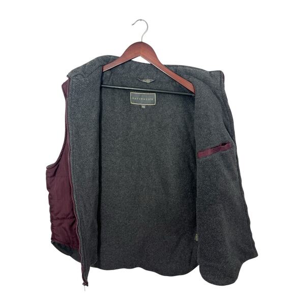 Naturalife Vest Men's XXL Burgundy Fleece Lined Outdoor Nature Hiking Heritage - Picture 7 of 10